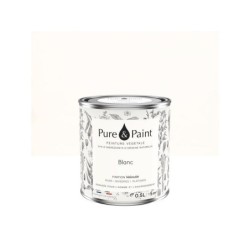 Peinture blanc mur, plafond et boiserie , PUREPAINT velours 0.5 l