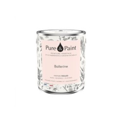 Peinture ballerine mur, plafond et boiserie , PURE  PAINT velours 2.5 l