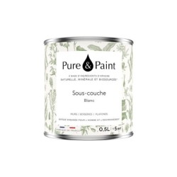 Sous-couche murs et plafonds , PURE  PAINT 0.5 l, blanc