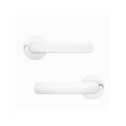 Ensemble de porte Lina peint, aluminium blanc sans trou