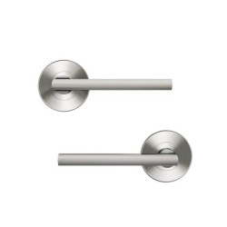 Ensemble de porte sur rosace Lee INSPIRE, nickel satiné sans trou