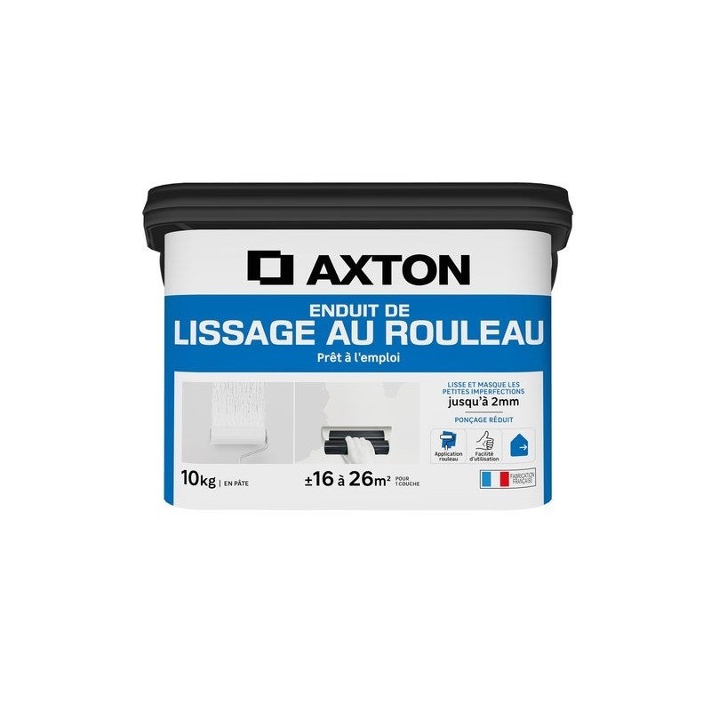 Enduit de lissage au rouleau en pâte, AXTON, 10 kg