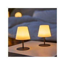 Lampe extérieur Twins, IP44, H.16 cm rechargeable USB 110 Lm intensité variable, lot de 2, LUMISKY