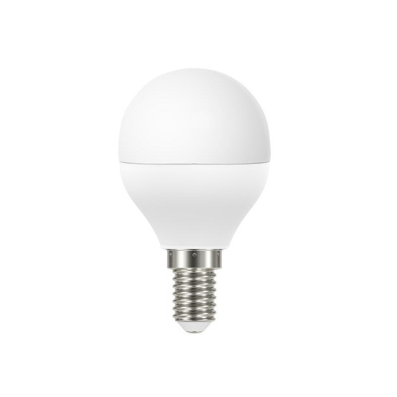 Ampoule led sphérique, connectée Enki, E14, 40W, 470 lumens, variation blancs & couleur, verre dépoli, LEXMAN