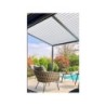 Pergola autoportante en aluminium, DCB GARDEN, 12.4 m², noir