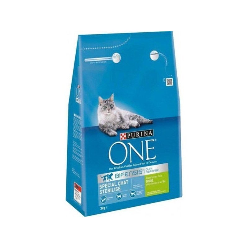 Croquette chat stérilisé PURINA ONE dinde/ble 3kg