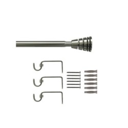 Kit de tringle a rideau Asp Diam.16 mm Nickel mat 160-300 cm