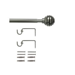 Kit de tringle à rideau Elip Diam.16/19 mm Nickel mat 120-210 cm