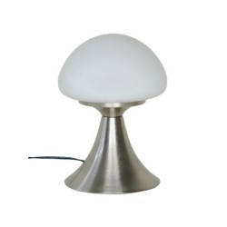 Lampe, design, métal nickel tactile, INSPIRE kinoko, 390lm, H. 22 cm