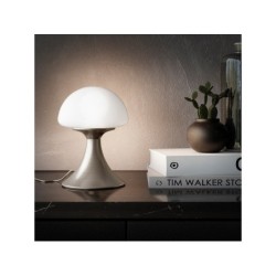 Lampe, design, métal nickel tactile, INSPIRE kinoko, 390lm, H. 22 cm