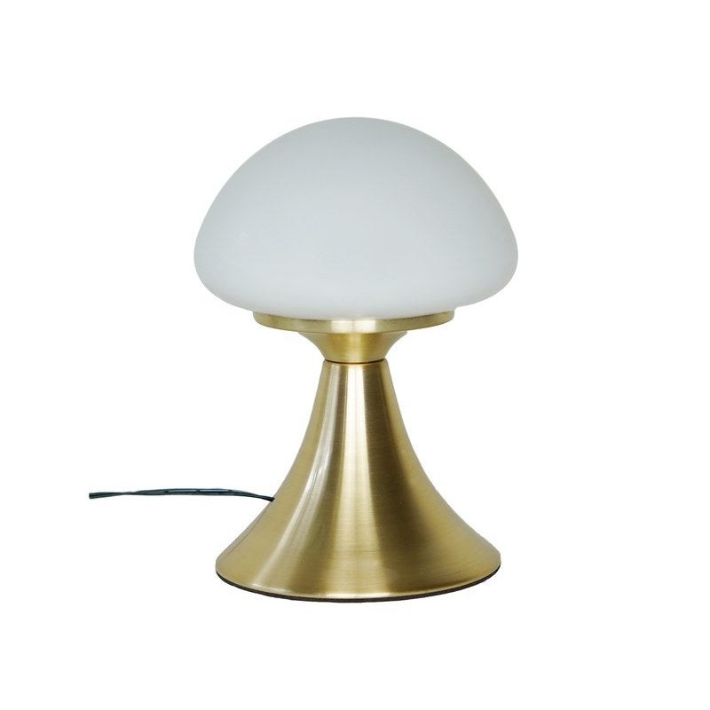 Lampe de chevet, glamour, metal laiton tactile, INSPIRE Kinoko, H.22cm