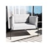 Salon bas de jardin acier NATERIAL Levo, 2 personnes, gris anthracite