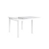 Table de jardin carré, NATERIAL Lyra, 6 personnes, blanc