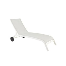 Bain de soleil en aluminium NATERIAL Lyra, blanc