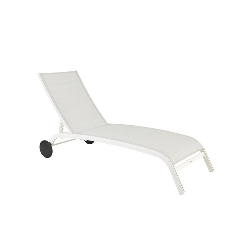 Bain de soleil en aluminium NATERIAL Lyra, blanc