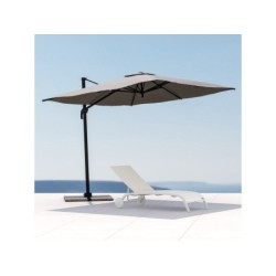 Bain de soleil en aluminium NATERIAL Lyra, blanc