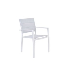 Fauteuil de jardin en aluminium, NATERIAL Orion beta, blanc