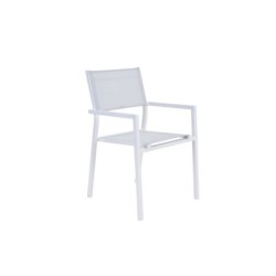 Fauteuil de jardin en aluminium, NATERIAL Orion alpha, blanc