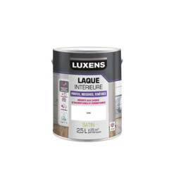 Peinture boiserie, blanc satin, LUXENS, Laque, 2.5l