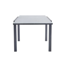 Table de jardin rectangulaire, NATERIAL Lyra, 6 personnes, gris/argent