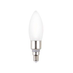 Ampoule led à filament opaline flamme E14 40 W, LEXMAN