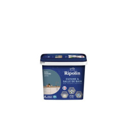 Peinture mur, RIPOLIN cuisine et bain, 0.75 litre, bleu madura satin