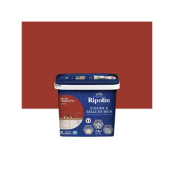 Peinture mur, RIPOLIN cuisine et bain, 0.75 litre, rouge terracotta satin