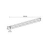 Réglette Moss module led 1 x 9,5 W L.90.9 cm blanc neutre INSPIRE