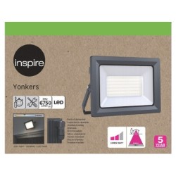 Projecteur extérieur led Yonkers, INSPIRE, 50 W  6750 lm anthracite