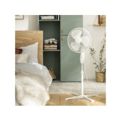 Ventilateur sur pied ALTONA 4 40 cm 45 w EQUATION blanc