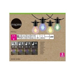 Guirlande 10 ampoules LED multicouleurs Minta, INSPIRE, 332 Lm