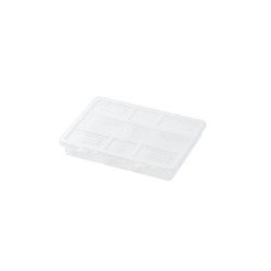 Organiseur plastique transparent, taille S, l.20 x H.3.5 x P.16 cm