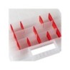 Organiseur plastique transparent, taille L, l.34.4 x H.5 x P.24.9 cm