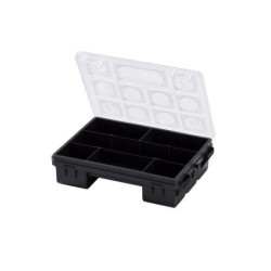 Organiseur polypropylène noir transparent, taille S DEXTER, l.19.2 x H.5 x P.14.3 cm