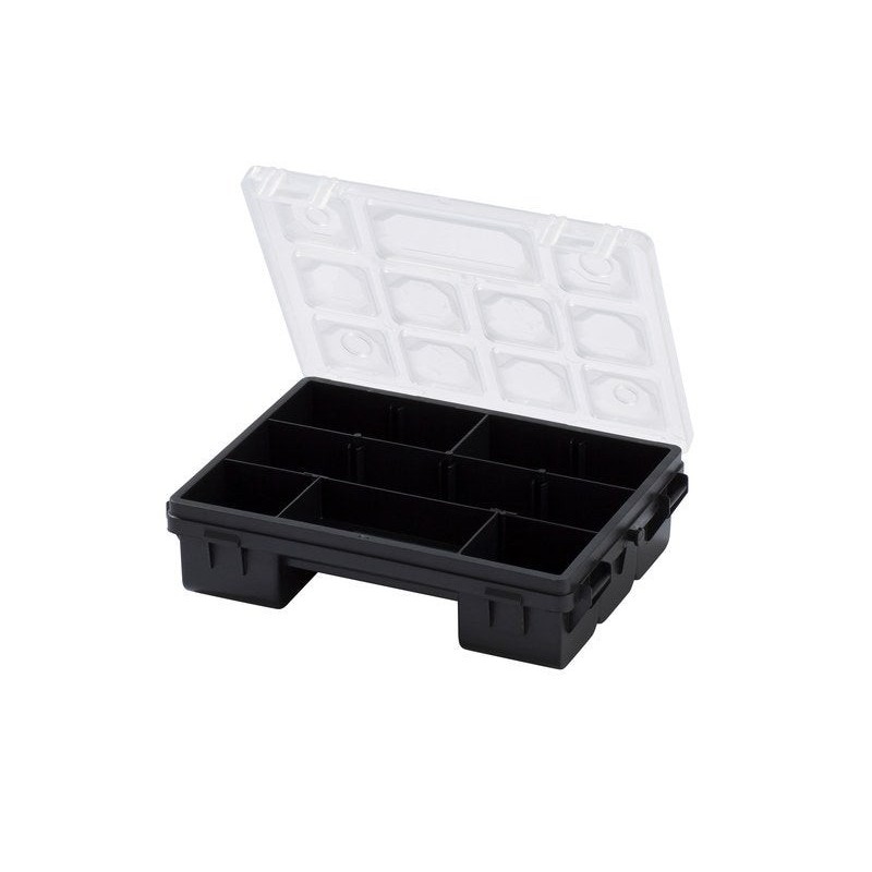 Organiseur polypropylène noir transparent, taille S DEXTER, l.19.2 x H.5 x P.14.3 cm