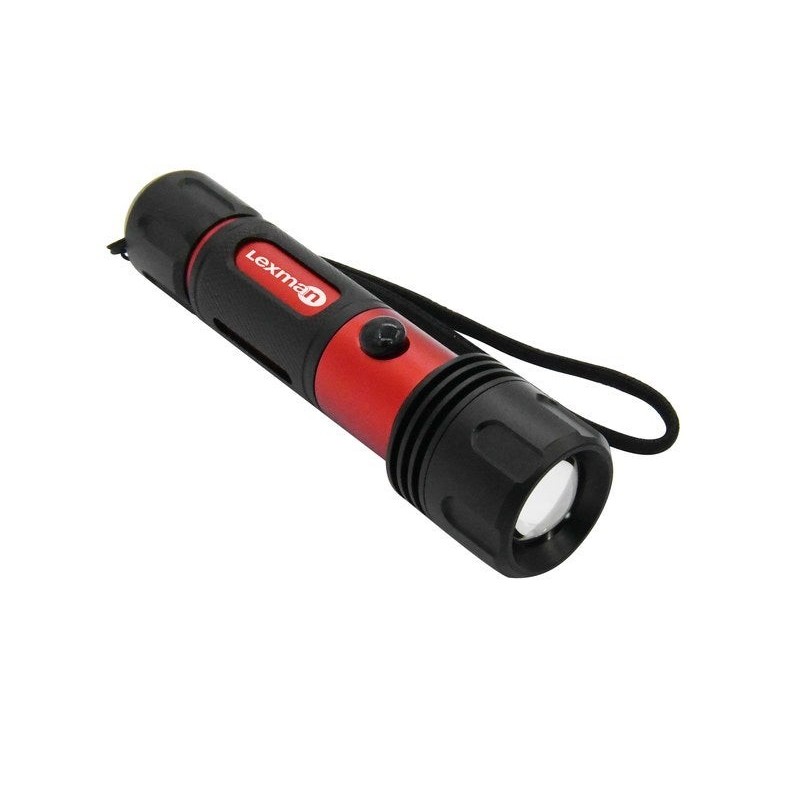 Lampe torche rechargeable 525/165 lm 50 mètres alu noir LEXMAN