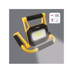 Projecteur de chantier pliable rechargeable 600/300 lm jaune LEXMAN