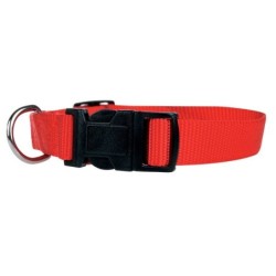 Collier chien nylon 50/80 cm rouge