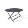 Table de jardin Marius ronde d110 en aluminium anthracite 4 personnes