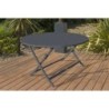 Table de jardin Marius ronde d110 en aluminium anthracite 4 personnes