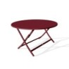 Table de jardin Marius ronde d110 en aluminium carmin 4 personnes