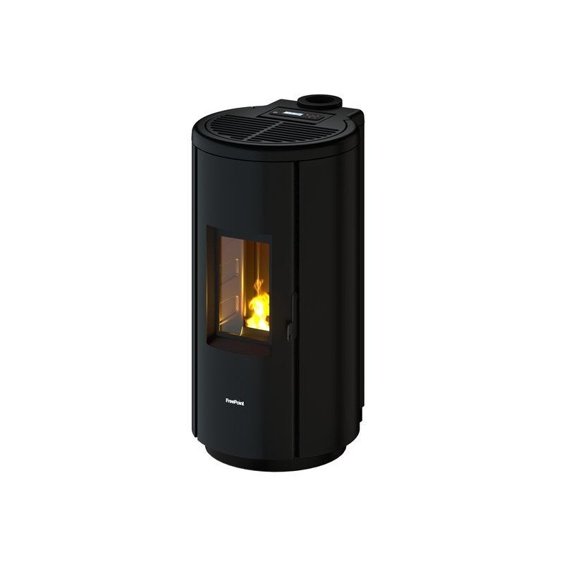 Poêle à granulés, FREEPOINT, 5.5 kW chrome noir