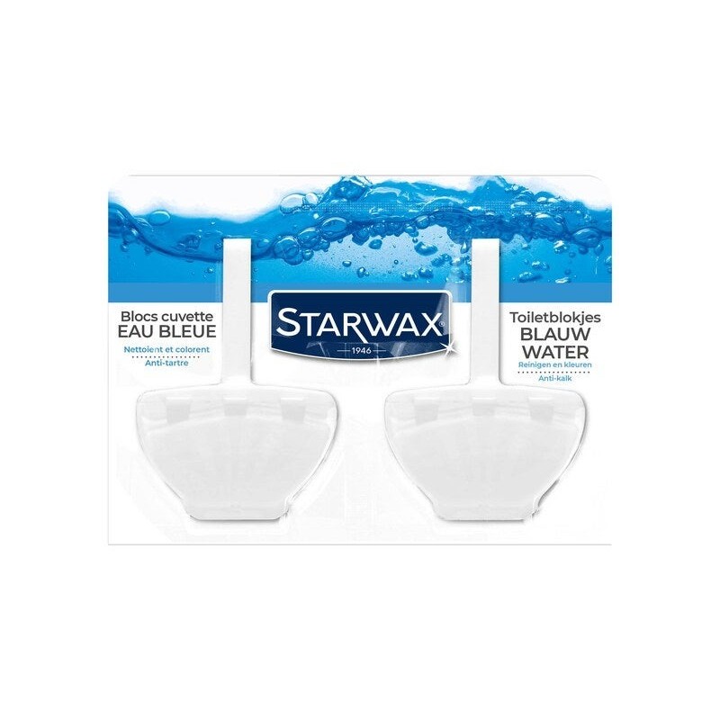 Bloc cuvette wc eau bleue 2 x 40 gr STARWAX