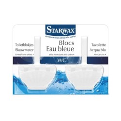 Bloc cuvette wc eau bleue 2 x 40 gr STARWAX