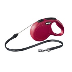 Laisse chien flexi classic cordon S, 5 m rouge