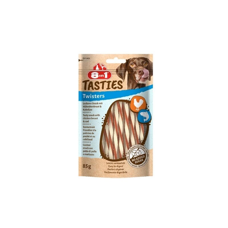 Friandise chien 8in1 tast twisters 85g