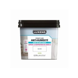 Peinture mur blanc satin LUXENS Anti-humidité 0.75l