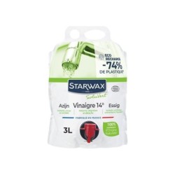 Vinaigre menager 14 degres starwax soluvert ecodetergent recharge 3l