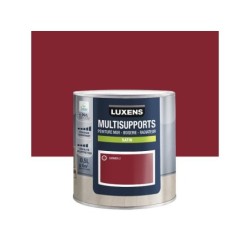 Peinture satiné mur, boiserie et radiateur, LUXENS Carmen 2, rouge, 0.5 litre