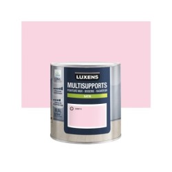 Peinture satiné mur, boiserie et radiateur, LUXENS Candy 6, rose, 0.5 litre